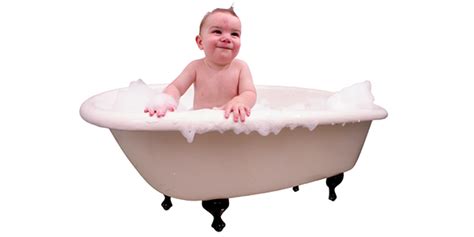 This will allow you to keep one hand on the baby at all times. Babies and Bathwater - Good Works