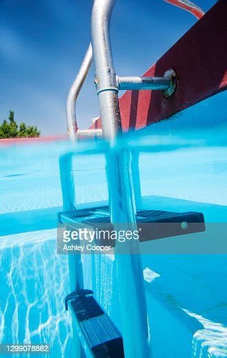 Steps In A Swimming Pool At Skala Eresou On Lesbos Greece High Res