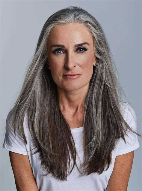 Sophisticated Silver Hairstyles For Women Over Long Gray Hair