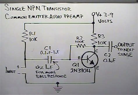 Amplifier Single Npn Transistor Audio Preamp Electrical Engineering