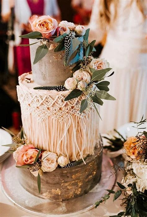 30 Wonderful Bohemian Wedding Cakes Ideas Bohemian Wedding Cake Boho
