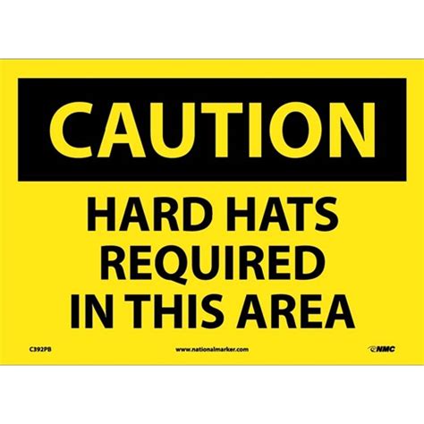 Caution Hard Hats Required In This Area Sign C392pb