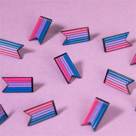 Bisexual Bar Pin Subtle Bi Pride Flag Accessory Lgbt Lesbian Etsy