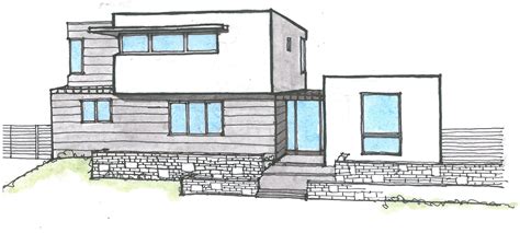 How To Draw A Modern House Step By Step Easy House Poster