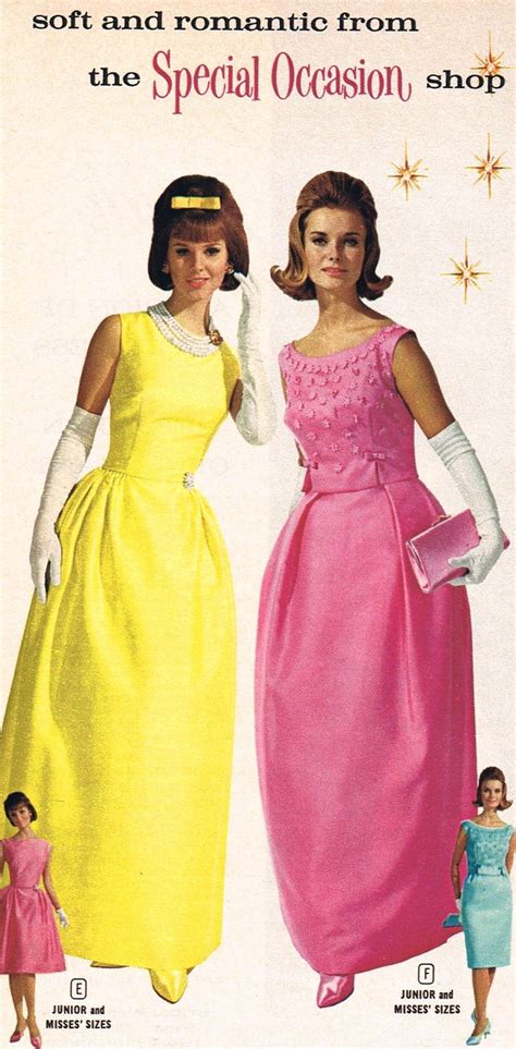formal dress ad 1964 1960s fashion sixties fashion 1960 fashion