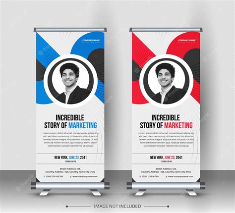 Premium Vector Incredible Story Of Marketing Rollup Banners Template