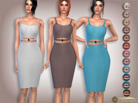 Body Sculpting Design Cut Out Dress By Harmonia At Tsr Sims 4 Updates
