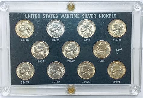 United States Wartime Silver Nickels Silver Jefferson Nick