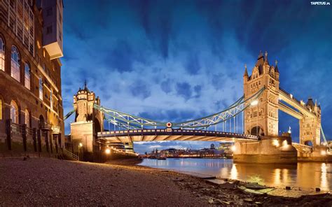Rzeka Most Tower Bridge Panorama Londyn Anglia