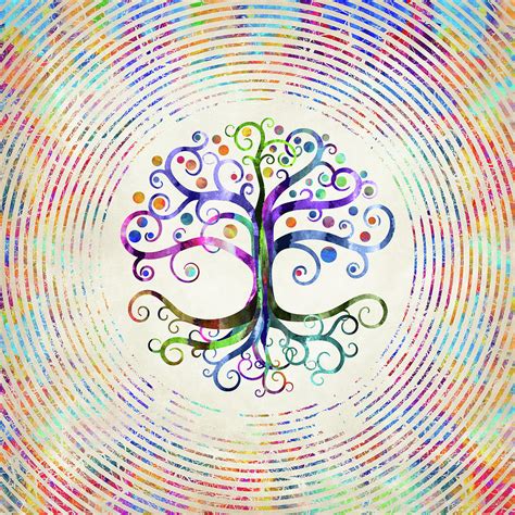 Watercolor Tree Of Life Digital Art By Lioudmila Perry Fine Art America