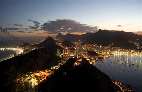 World Most Popular Places Rio De Janeiro Beach Brazil At Night
