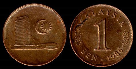 A new coin was created in 1945 , but apparently never issued. Malaysia 1 sen 1986 - My Coin Pictures