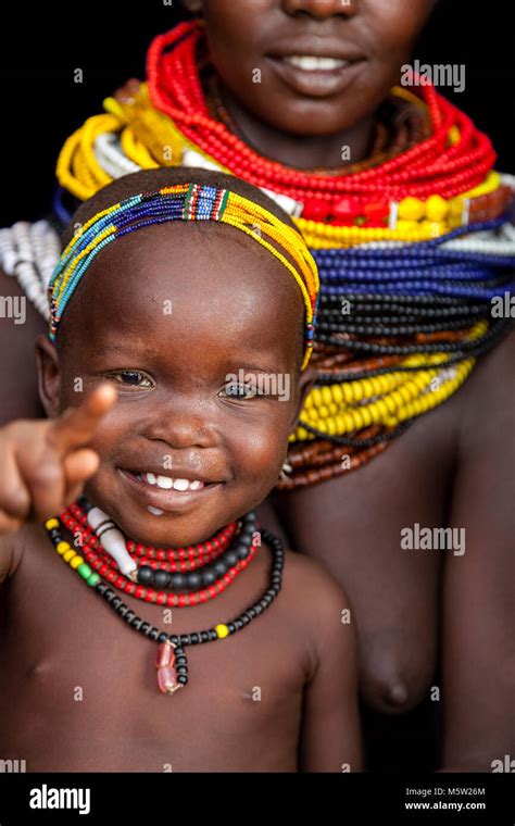 A Portrait Of A Young Mother And Baby From The Nyangatom Tribe Lower