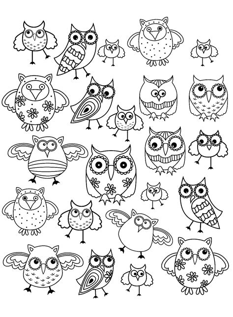 Owls For Children Owls Kids Coloring Pages
