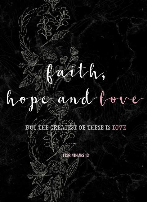 Faith Hope And Love Christian Bible Verse Quote Painting By Christian