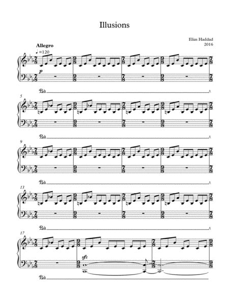 Illusions Sheet Music Elias Haddad Piano Solo