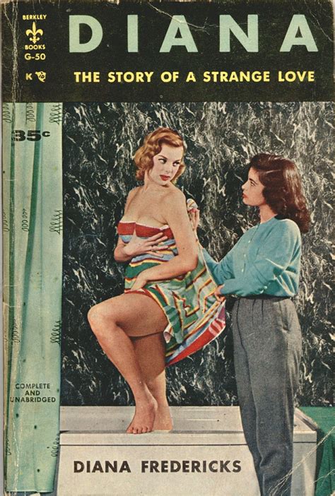 the cover image from the lesbian themed novel diana—the story of a strange love pulp fiction
