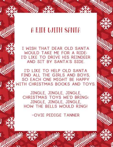 Free Printable Christmas Poems