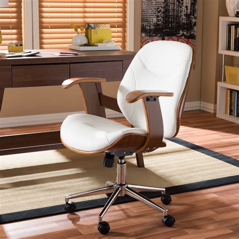 Baxton Studio Rathburn Walnut Modern Office Chair - Bed Bath & Beyond
