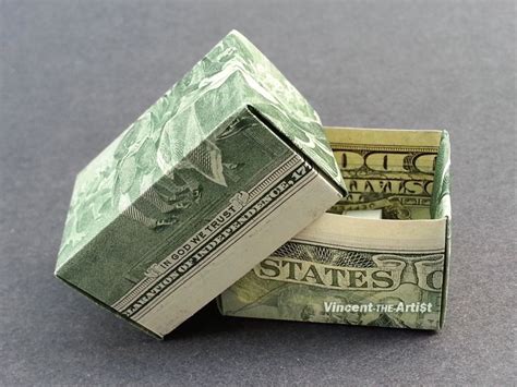 2 T Box Money Origami Dollar Bill Art Dollar Bill Origami