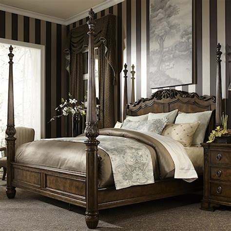 Fine Furniture Design Belvedere King Traditional Antique Style Four Poster Bed Design