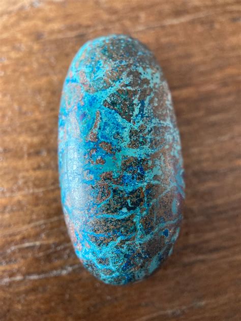 Chrysocolla Azurite Malachite On Matrix Cabochon Gemstone Etsy España