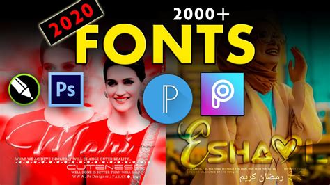 2020 new fonts pack || latest fonts for picsart , pixlab , photoshop