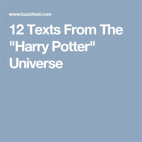 12 Texts From The Harry Potter Universe Harry Potter Universal