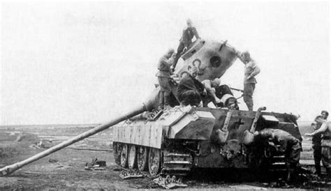 Destroyed Panther Ausf D Number 312 Kursk World War Photos