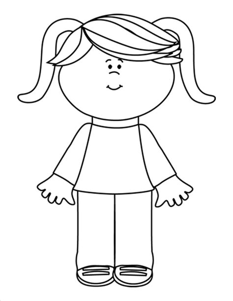 Girls Clipart Black And White 10 Free Cliparts Download Images On