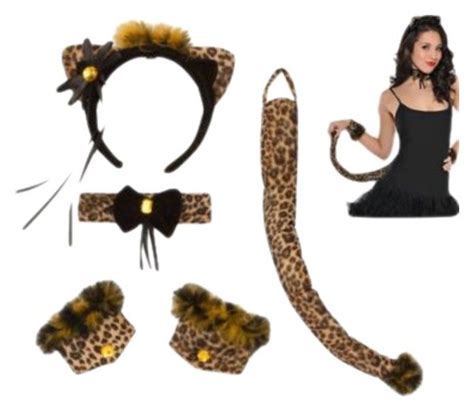 Untitled 40 By Dadiled Liked On Polyvore Leopard Ears Leopard Print Bow Cat Ears Headband