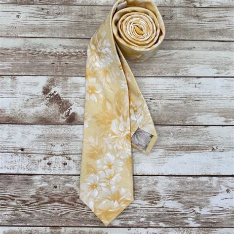 Yellow Floral Tie Yellow Floral Skinny Tie Yellow Tie Etsy Uk
