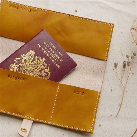 Personalised Leather Passport Travel Document Holder By Tori Lo Leather