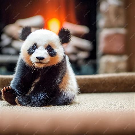 Premium Photo Cute Little Baby Panda Bear Giant Panda Cub
