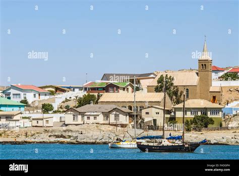 Waterfront Of The Port Town Luderitz Namibia South West Africa Stock