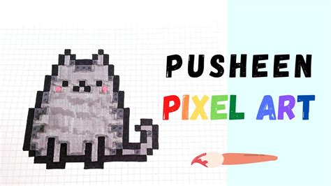 Pixel Art How To Draw Pusheen Youtube