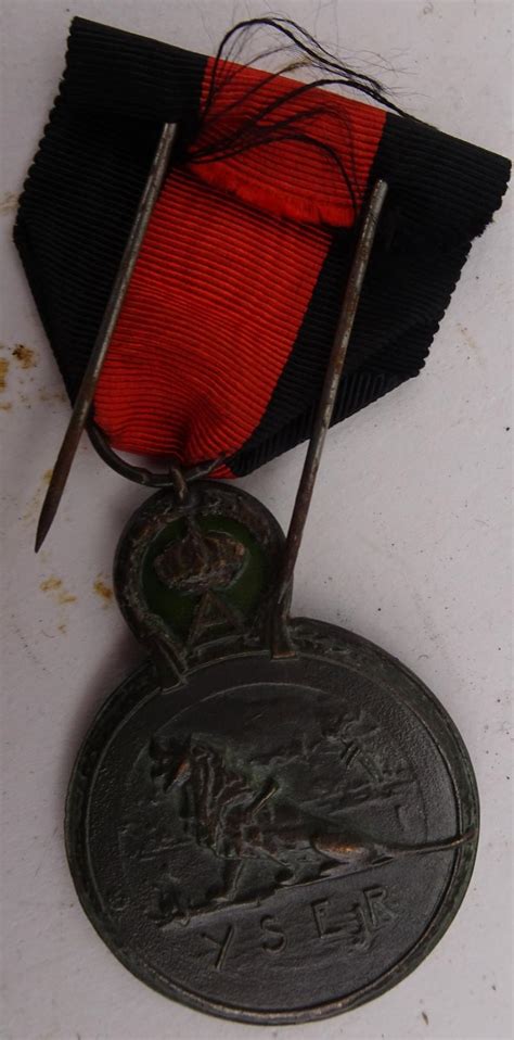 AVK Militaria A WW1 Belgium Yser Medal 1914 1918