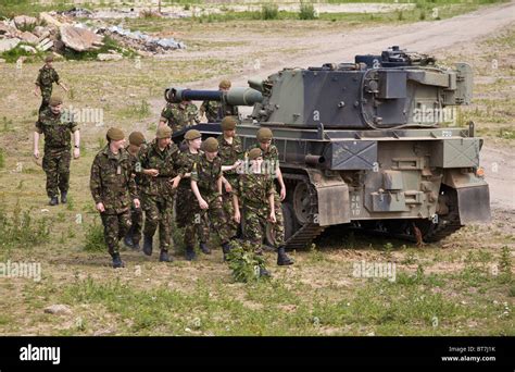 Cadets Return From Training And Pass The Vickers Abbott Spg At The