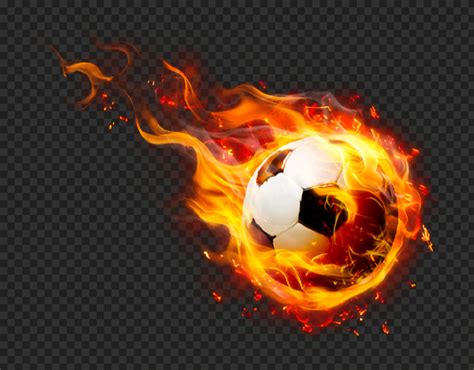 Soccer Football Ball On Fire Hd Png Citypng