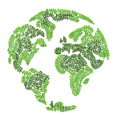 Leaves Green Globe Vector Leaves Globe Green Png And Vector With