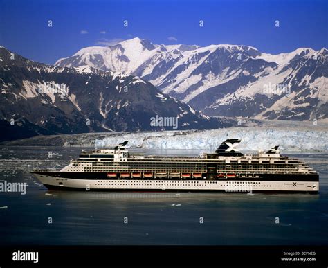 An Aerial View Of Celebrity Cruises At The Hubbard Glacier
