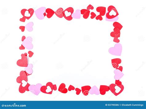 Pink And Red Heart Frame Stock Photo Image Of Blank 83790586