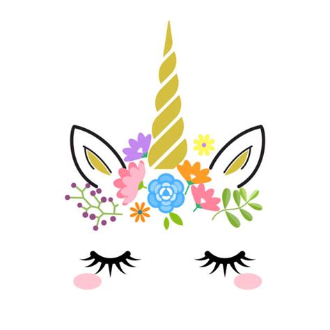 Unicorn with flowers (1131598) today! Best Unicorn Horn Illustrations, Royalty-Free Vector ...