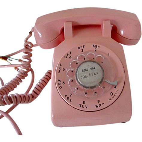 Vintage 1960s Pink Rotary Dial Telephone Bell System Retro Sold On
