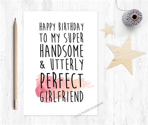 Funny Girlfriend Birthday Card Girlfriend Birthday Card