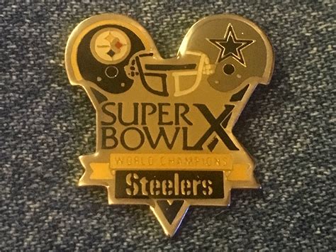 Pittsburgh Steelers Lapel Pin ~ Super Bowl 10 ~ X ~ World Champions