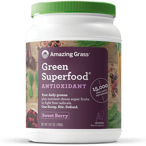 Amazing Grass Antioxidant Green Superfood Powder Sweet Berry 100