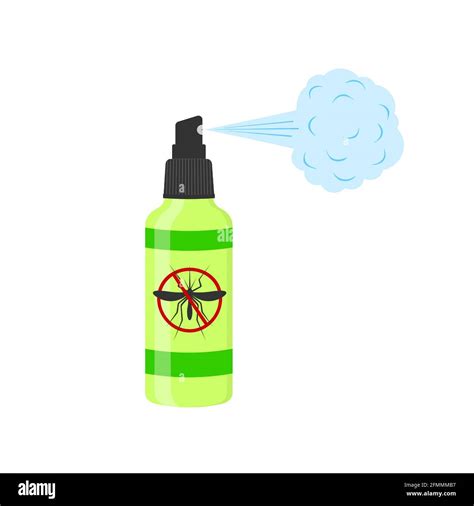 Insect Repellent Lotion With Spray Steam And Anti Mosquito Sign