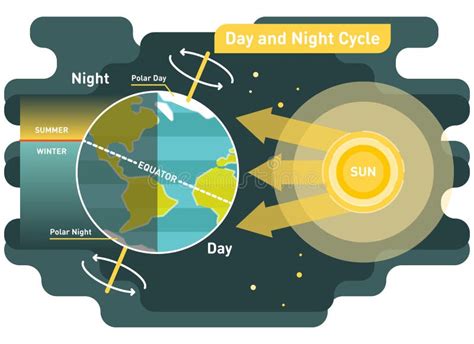 24 Heures Jour Et Nuit De Cycle De Diagramme De Vecteur Illustration De