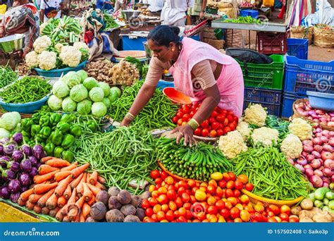 Fruts Vegetables At Market India Editorial Stock Photo Image Of